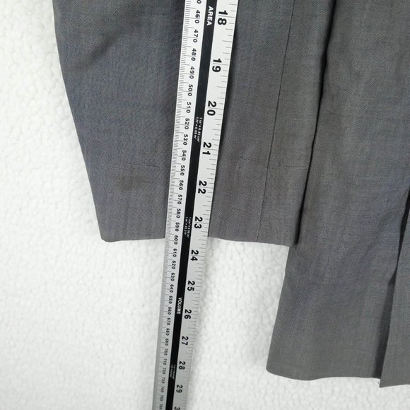 Massimo Dutti Blazer Jacket Mens 40R Gray Two Button Double Vented Wool - Picture 10 of 16